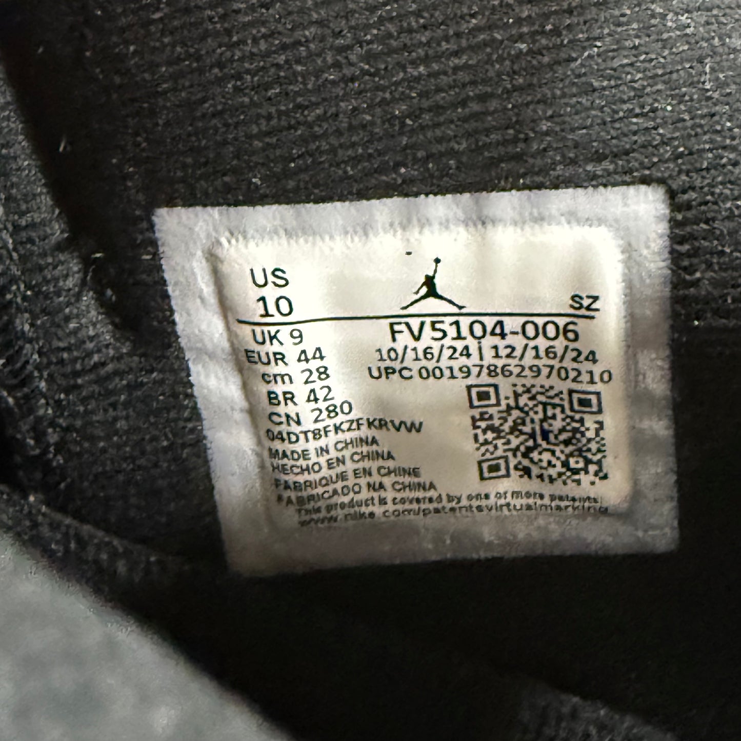 SIZE 10 - Jordan 11 Retro Low 'Bred' 2025 (Used)