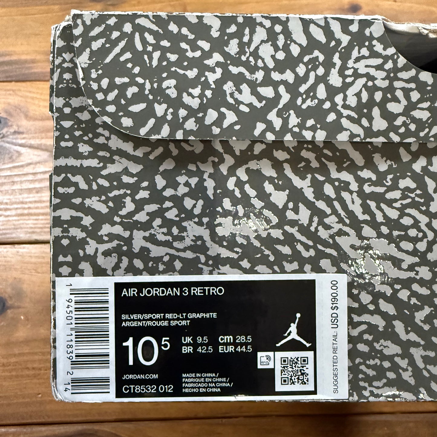 SIZE 10.5 - Jordan 3 Retro 'Cool Grey' 2021 (Used)