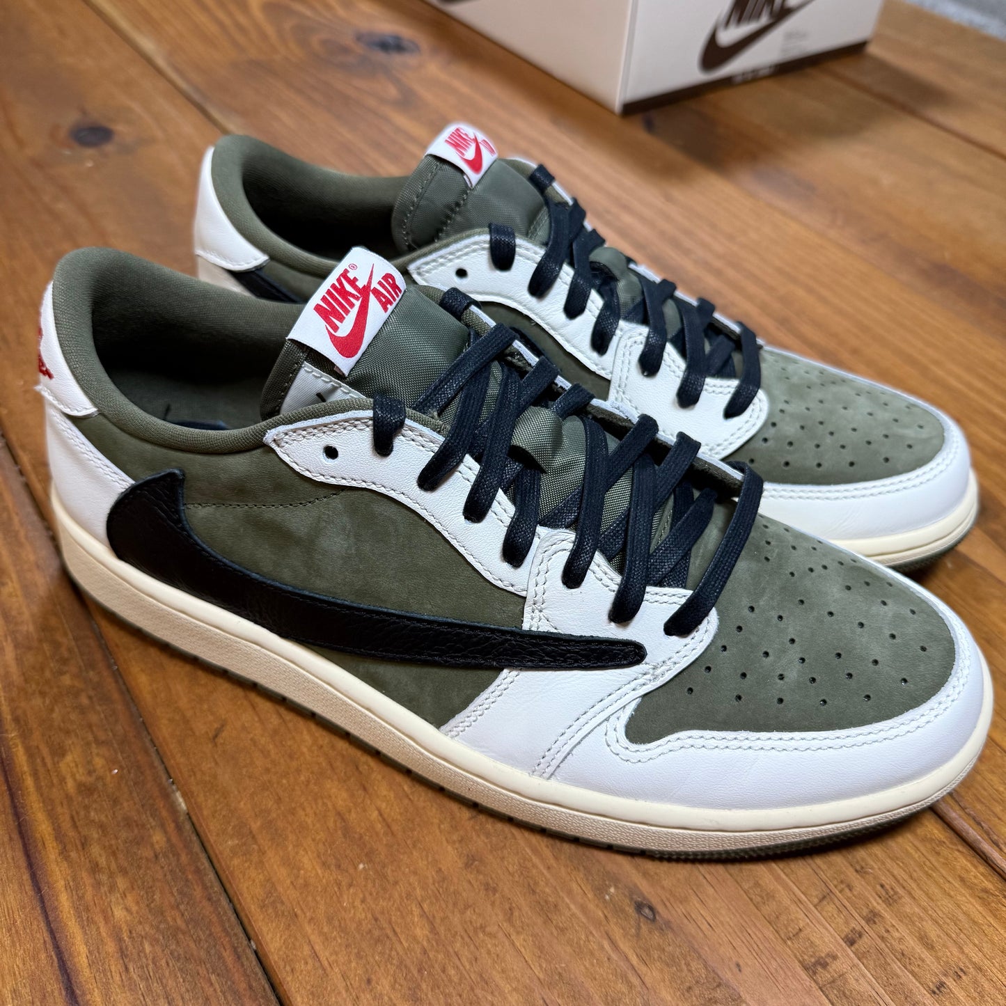 SIZE 10 - Travis Scott x Jordan 1 Low OG SP 'Reverse Olive / Medium Olive' (Used)