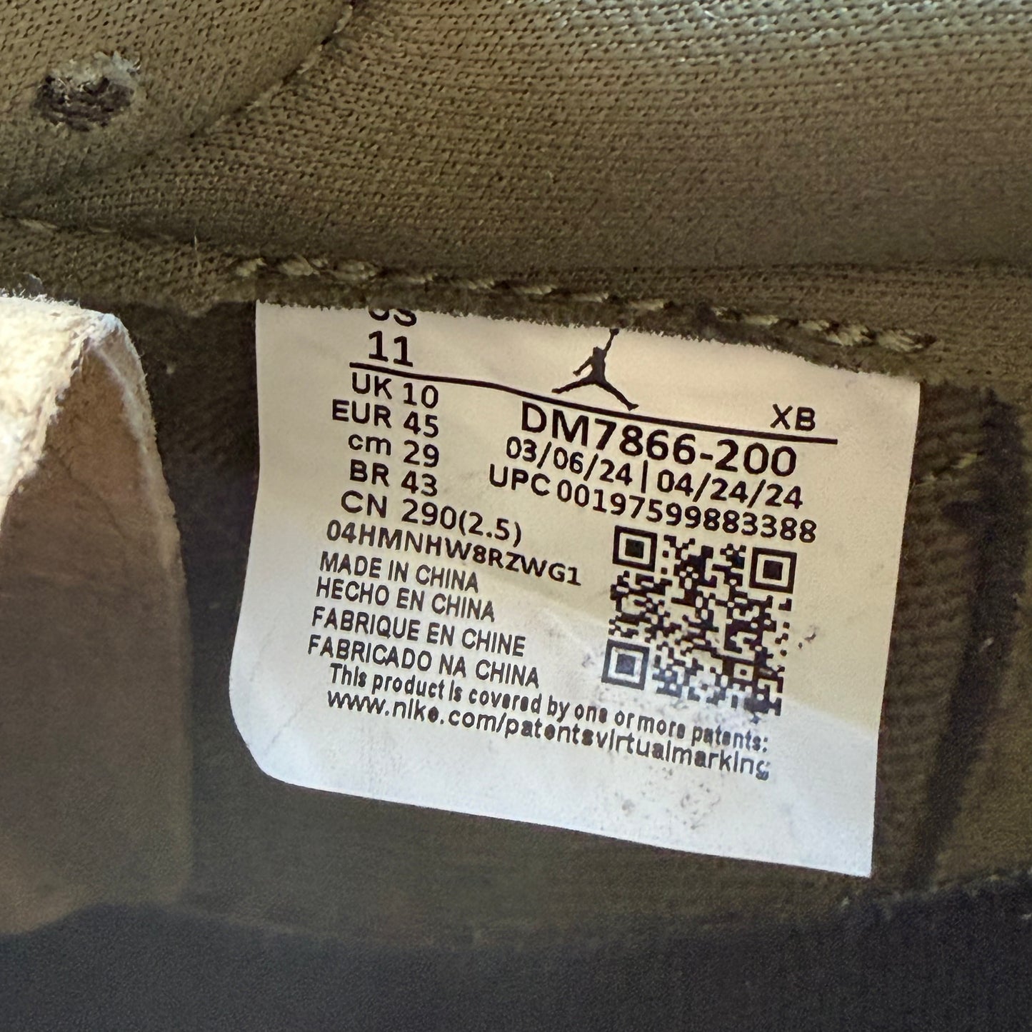 SIZE 11 - Travis Scott x Jordan 1 Low OG SP 'Reverse Olive / Medium Olive' (Used)