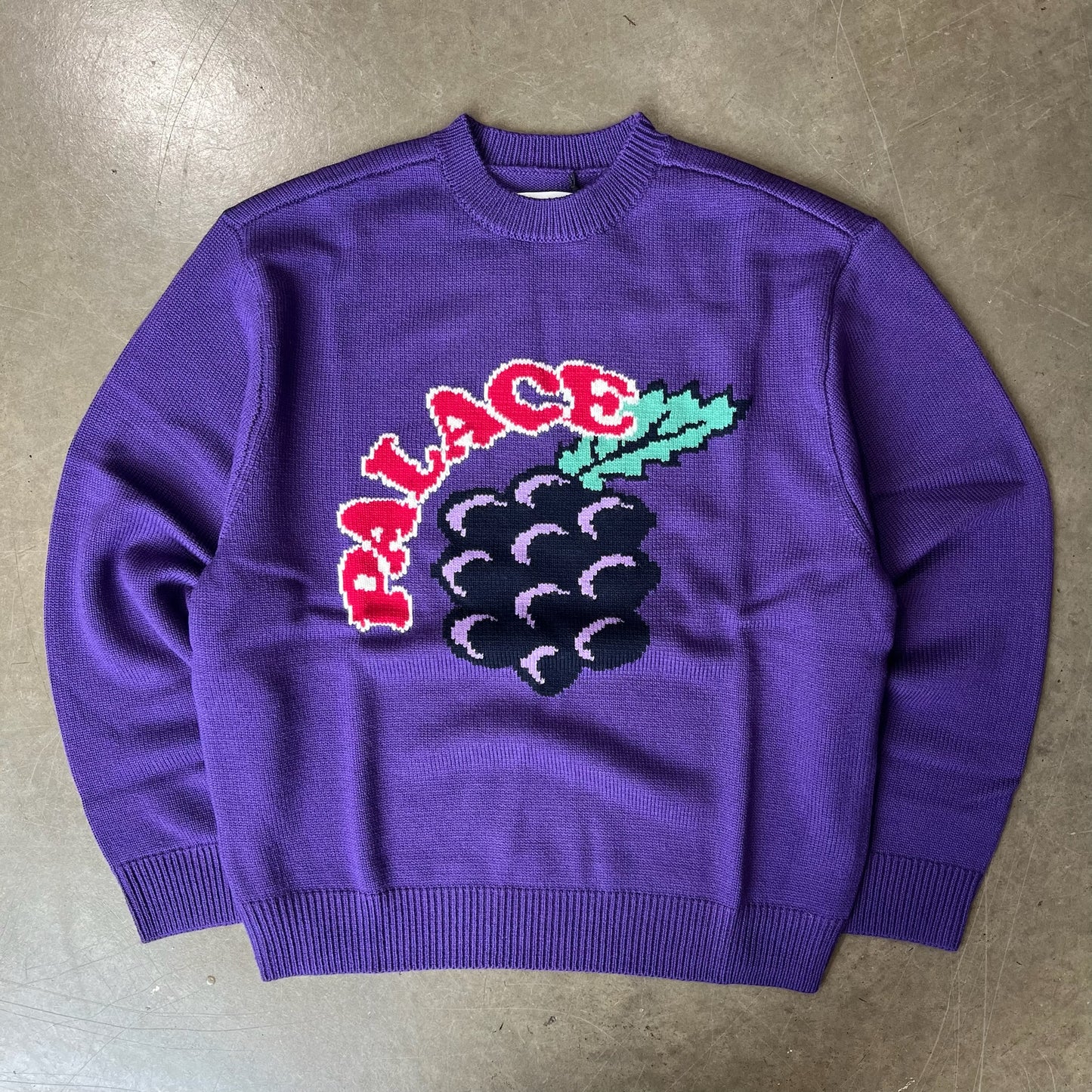 LARGE - Palace Grape Knit Sweater