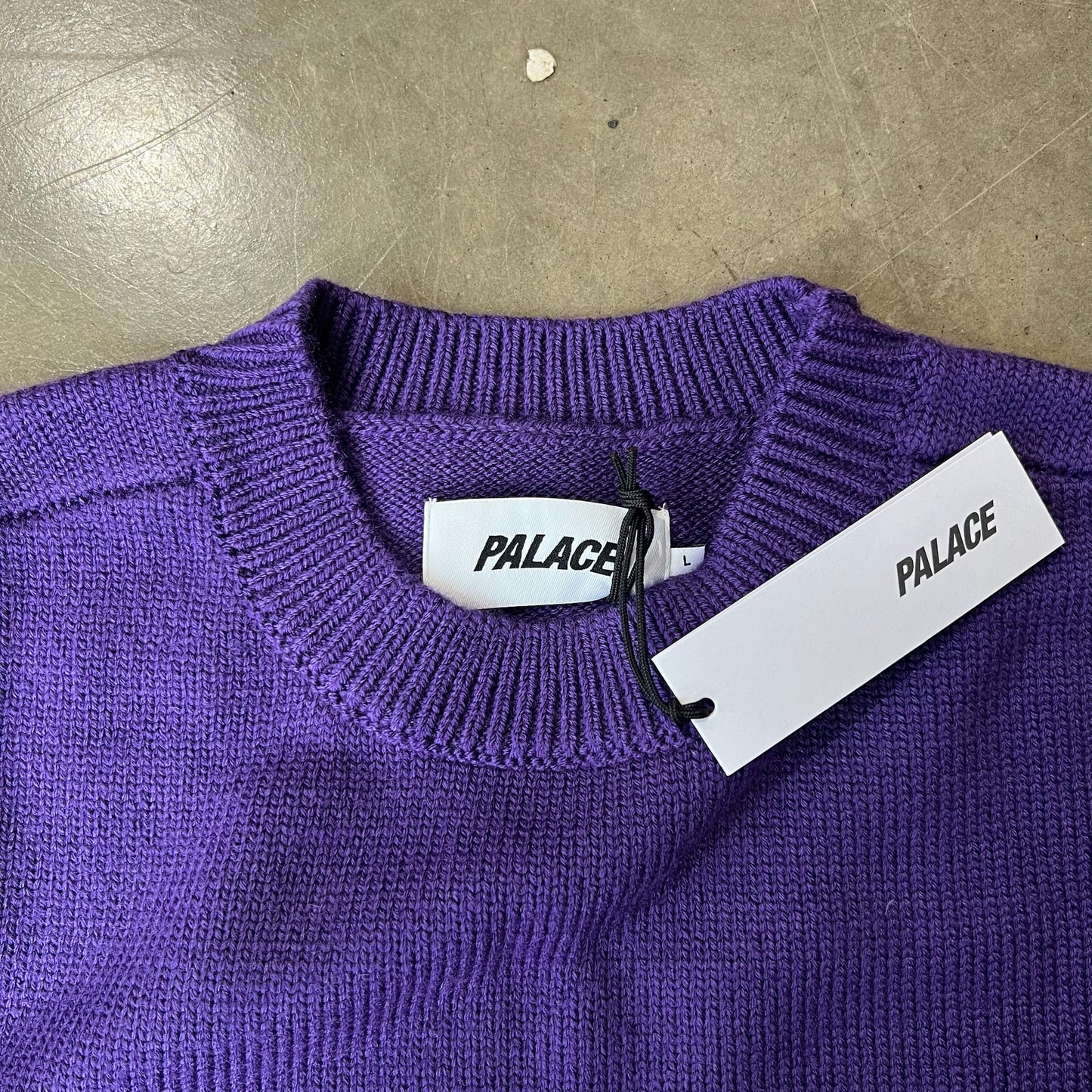 LARGE - Palace Grape Knit Sweater