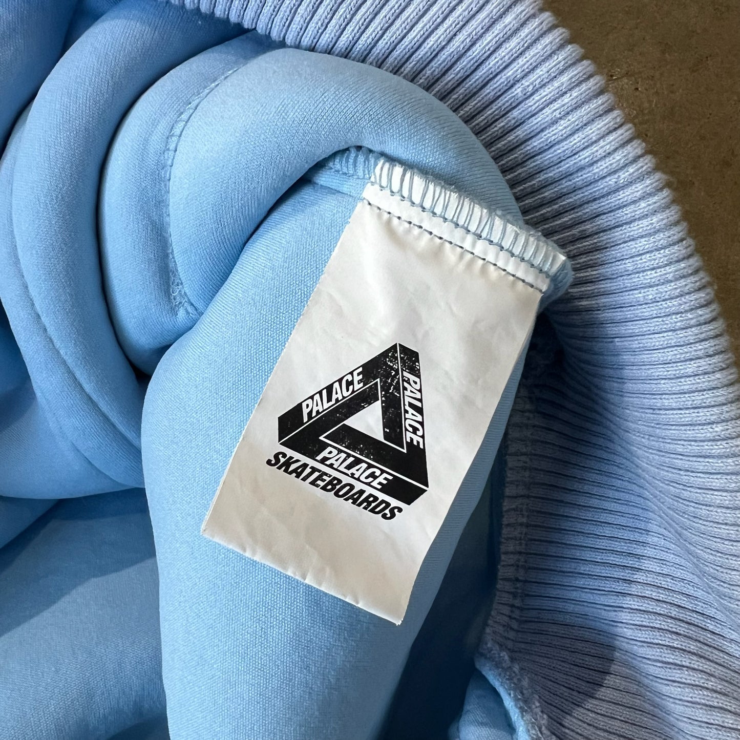 Large - Palace Sherpa Hooded Jacket 'Light Blue' - FW22