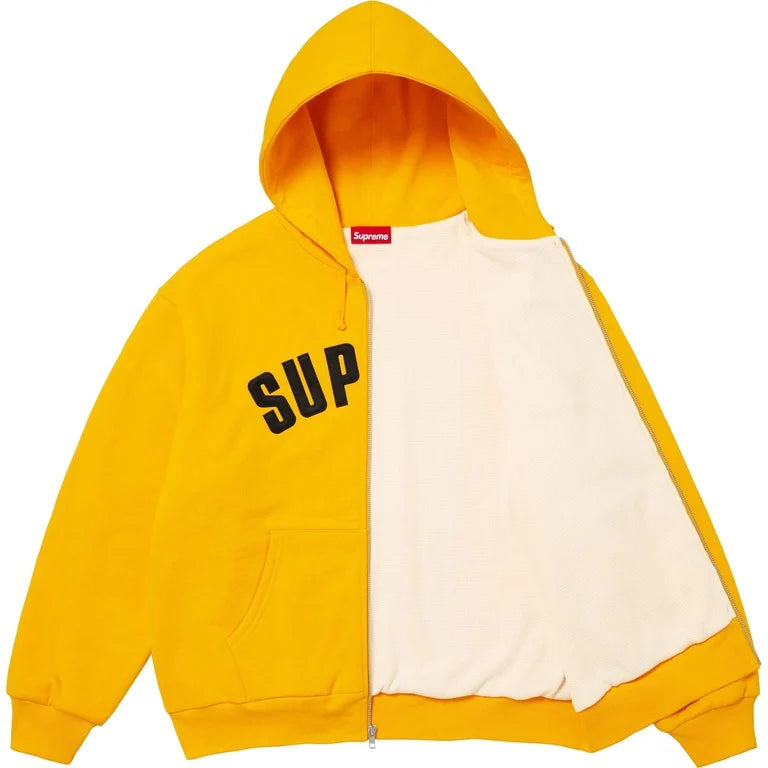 Supreme Arc Thermal Lined Zip Up Kapuzenpullover 'Gelb'