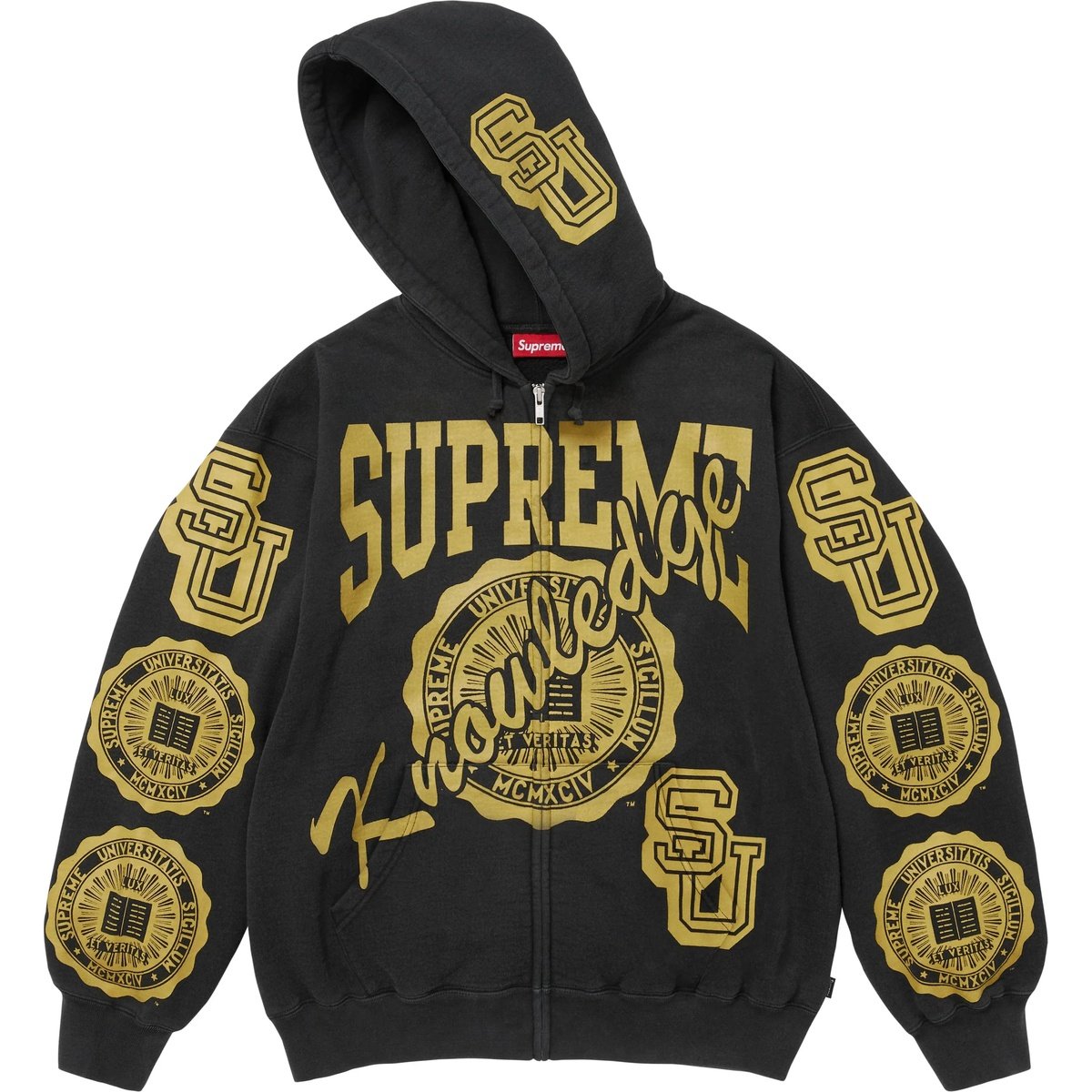 Supreme Knowledge Reigns Zip Up Hooded Sweatshirt