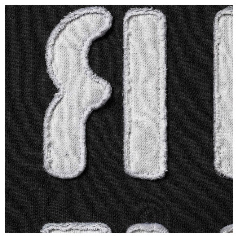 Supreme Mirrored Appliqué Hooded Sweatshirt 'Black' - XL