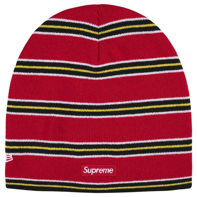 Supreme New Era® Stripe Beanie 'Red'