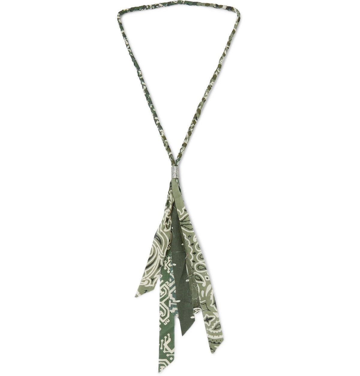 KAPITAL Fransen-Bandana-Print-Halskette - Grün