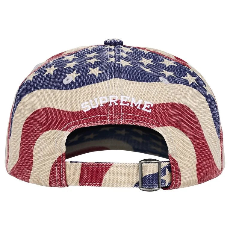Gorra de 6 paneles S Logo con pigmento recubierto Supreme (SS26) Bandera
