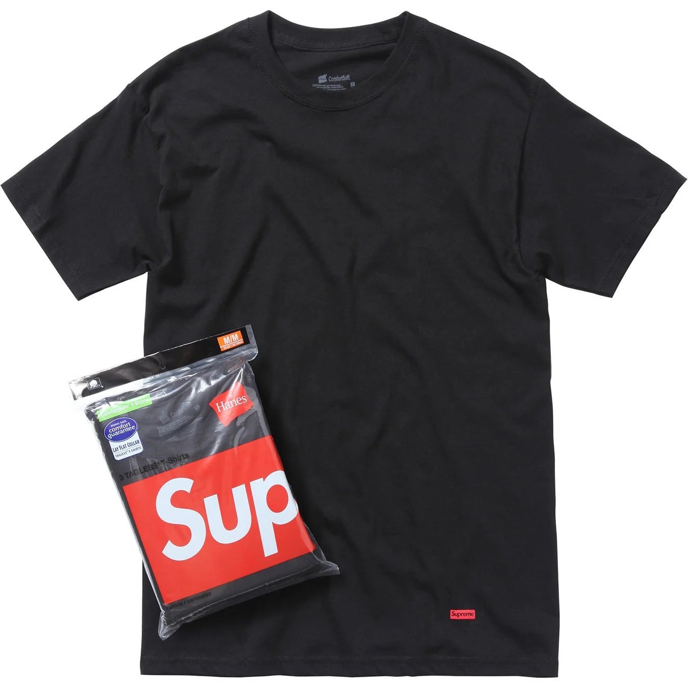 Supreme®/Hanes® Tagless Tees (3 Pack) - Black