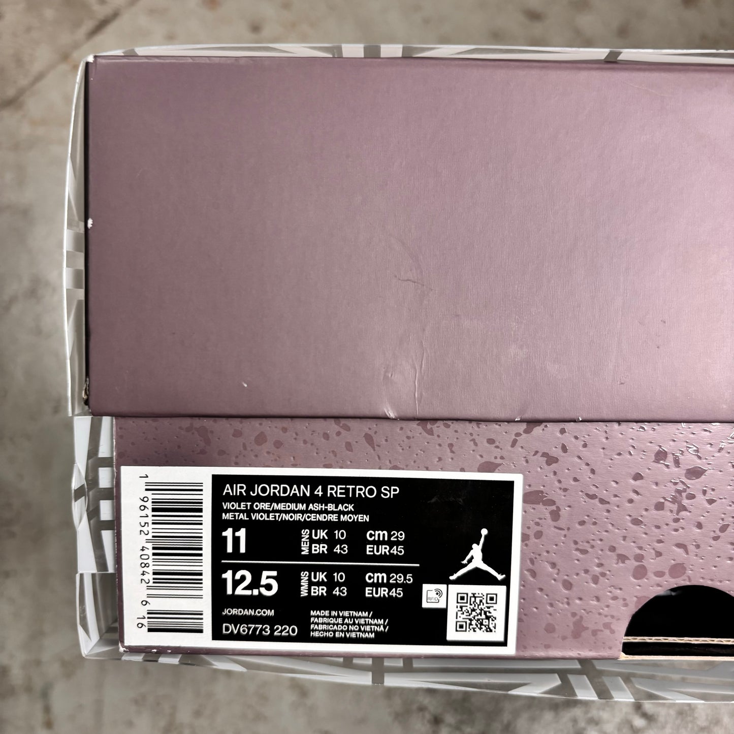 A Ma Maniere x Jordan 4 Retro 'Violet Ore' (Used)