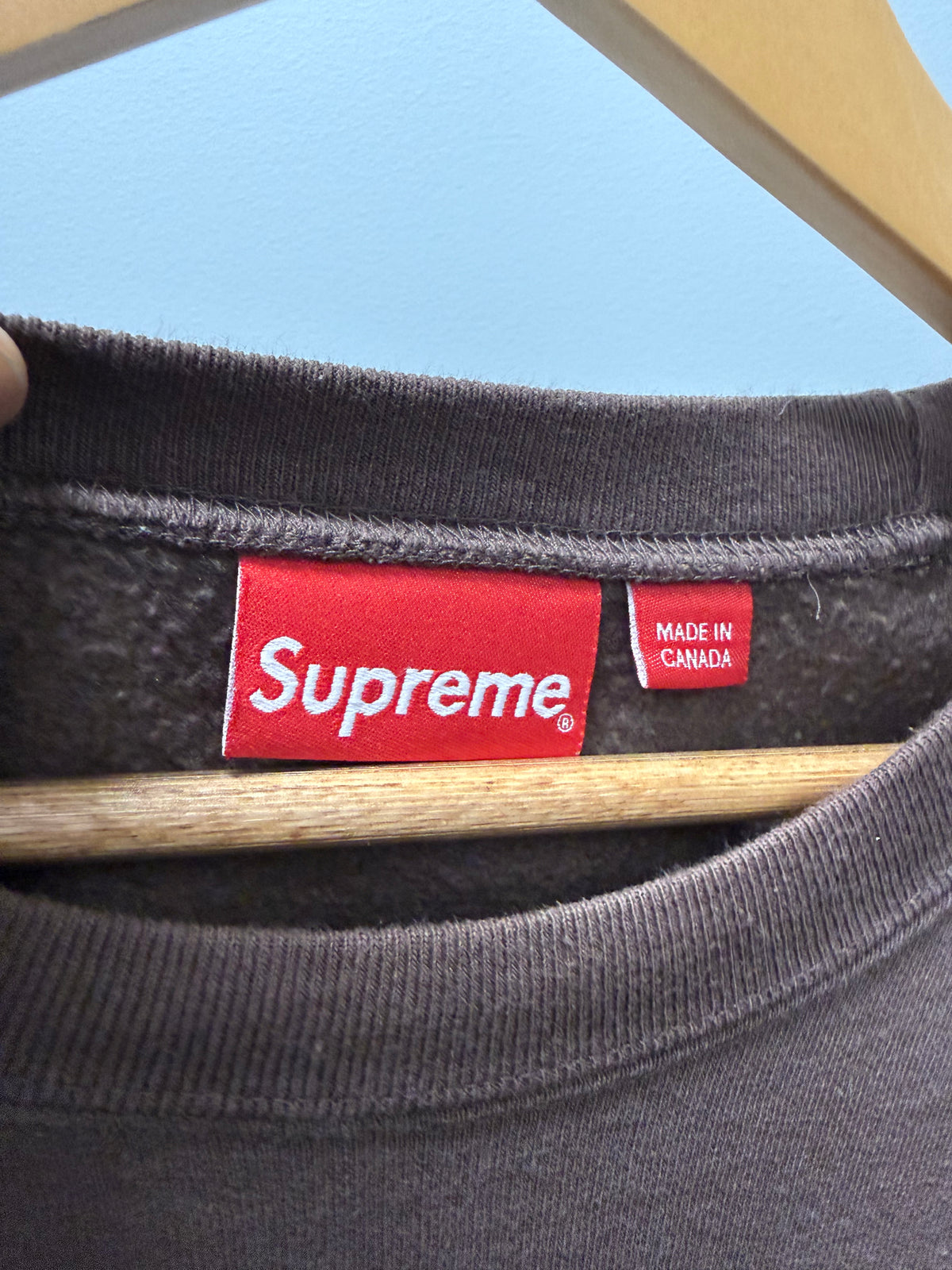 XL - Supreme Box Logo Crewneck (FW22) 'Brown' (Pre-Owned)