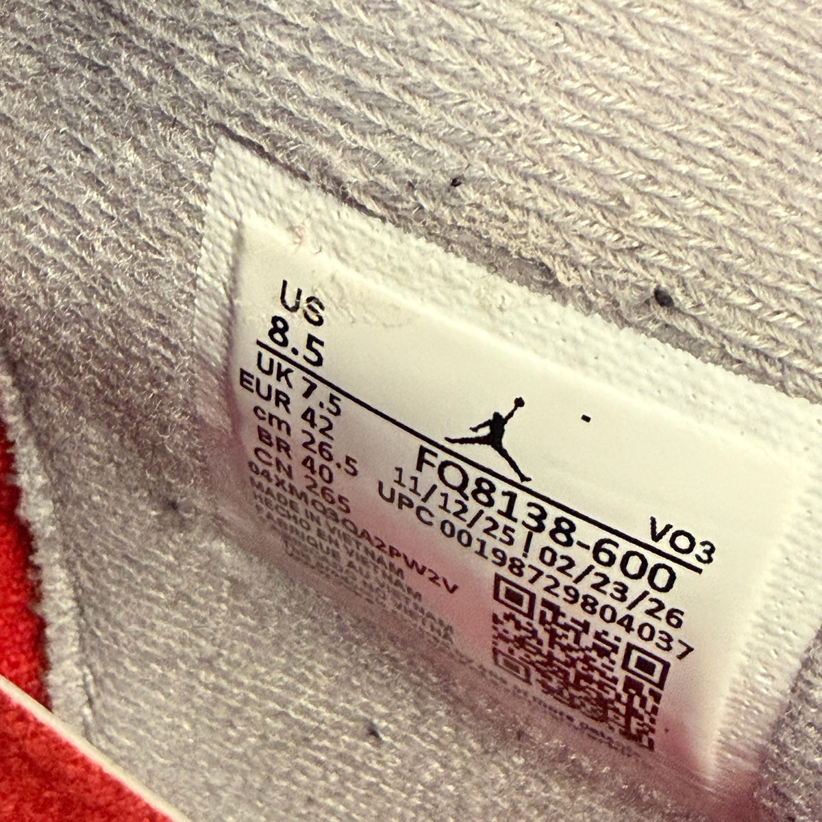 Size 8.5 - Jordan 4 Retro 'Toro Bravo' 2026 (Used)