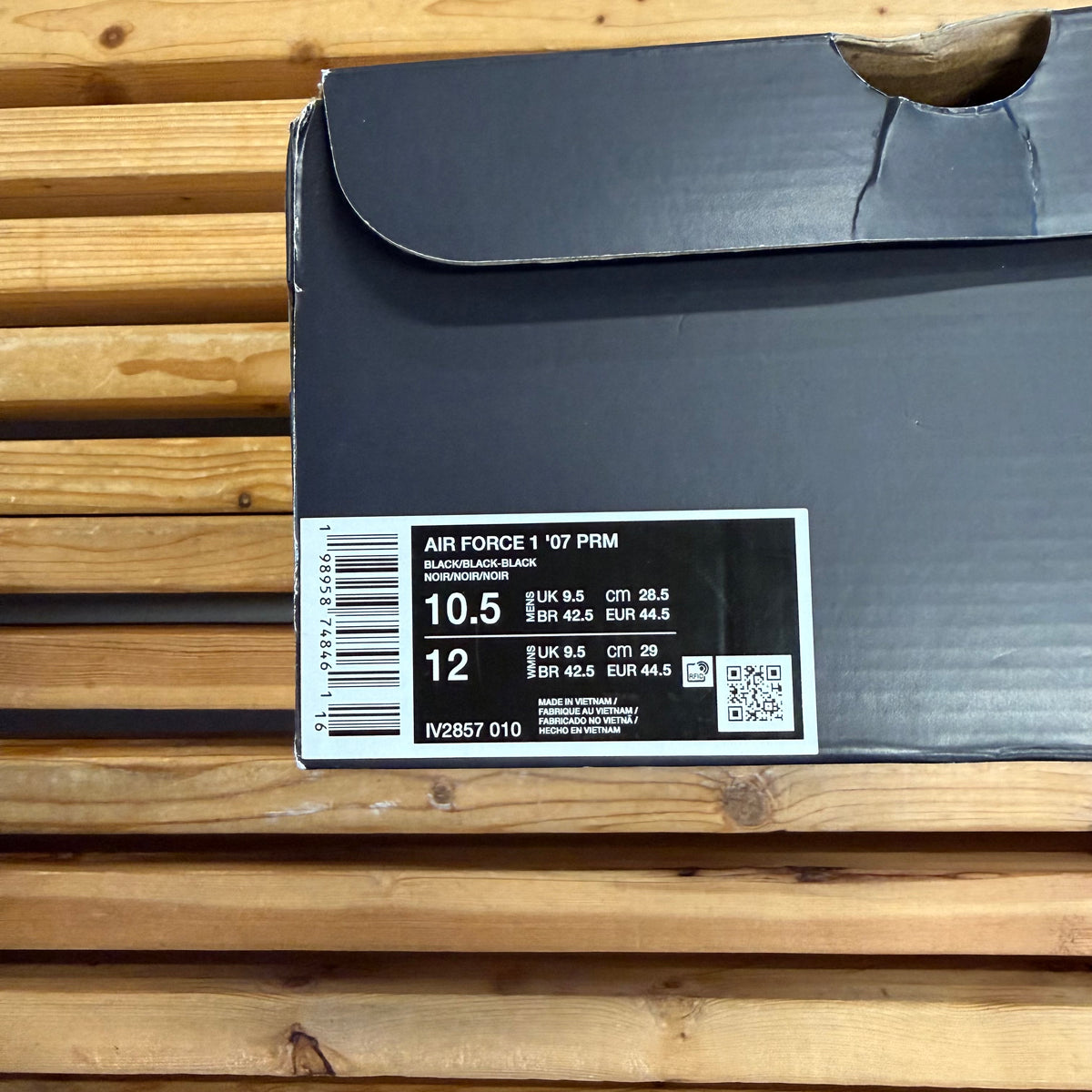Nike Air Force 1 Low Patent Leather Premium 'Black' (Used) - Size 10.5