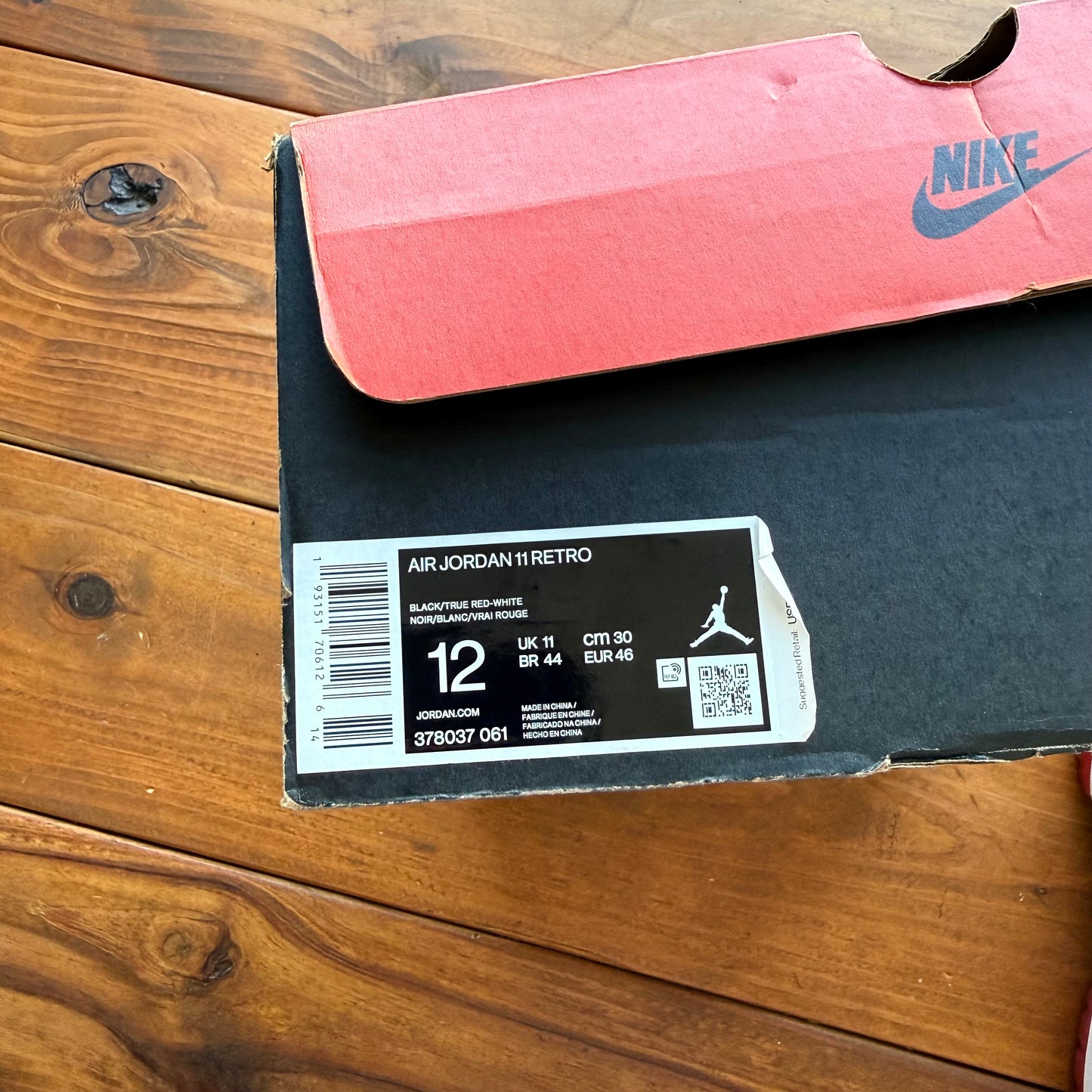 Größe 46 - Jordan 11 Retro 'Bred' 2019 (Gebraucht)
