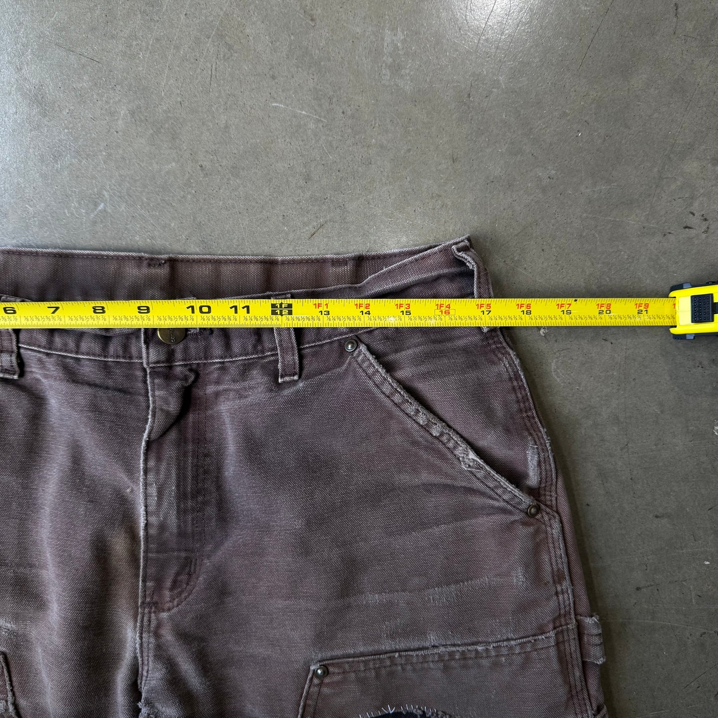 Size 33x30 Vintage Carhartt Double Knee Pants 'Brown/Patchwork'