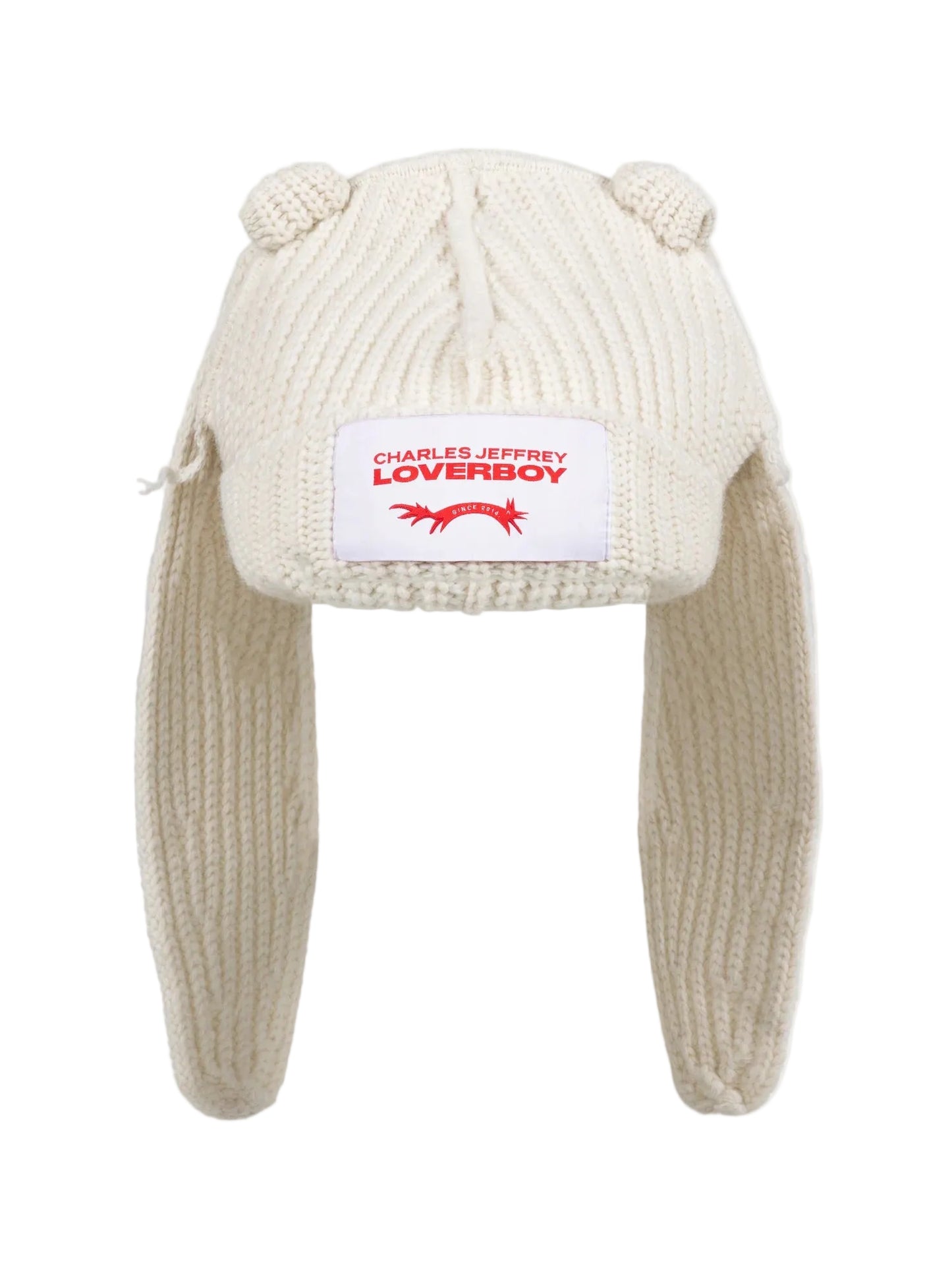 Charles Jeffrey Chunky Rabbit Beanie 'Ecru'