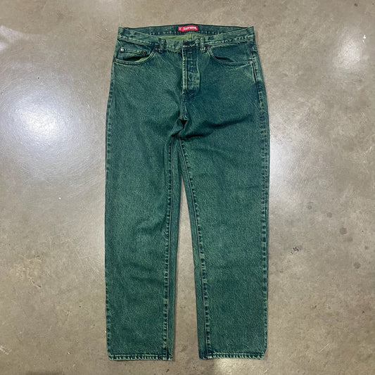 Supreme Regular Jean Overdyed - Green (Used)
