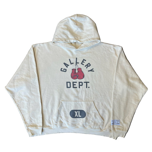 Gallery Dept Boxing Merch Hoodie - Cream
