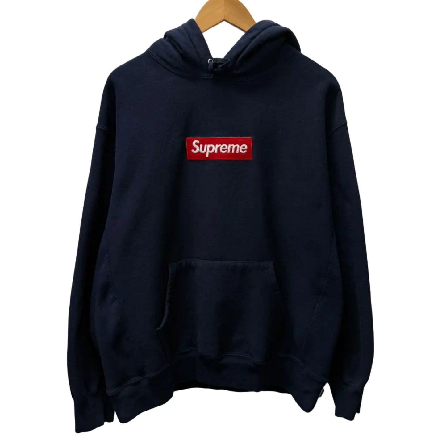 Large - Supreme Box Logo Hooded Sweatshirt - FW24 'Navy' (Pre-Owned)
