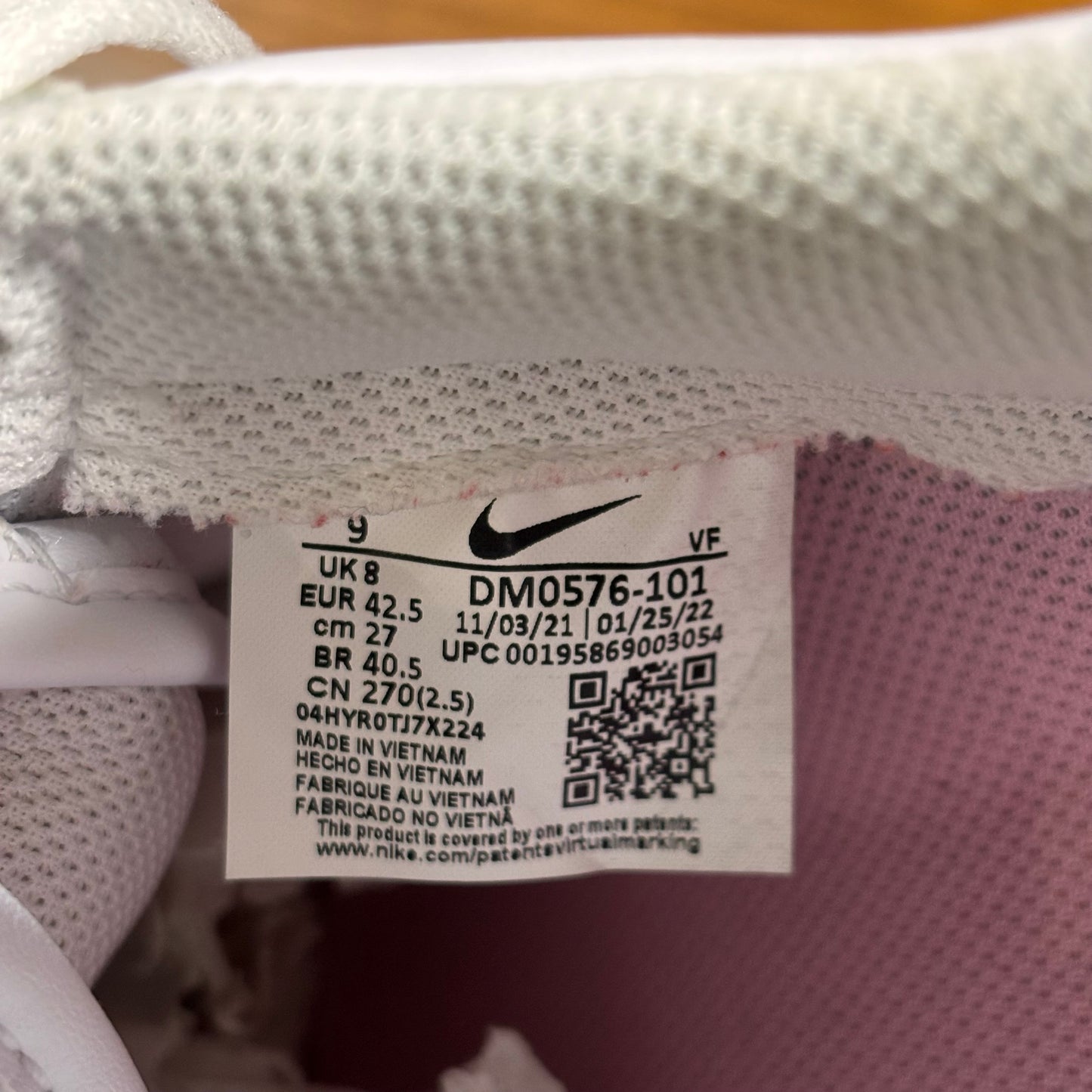 Air Force 1 Low 'Color of the Month - White Pink' (Used)