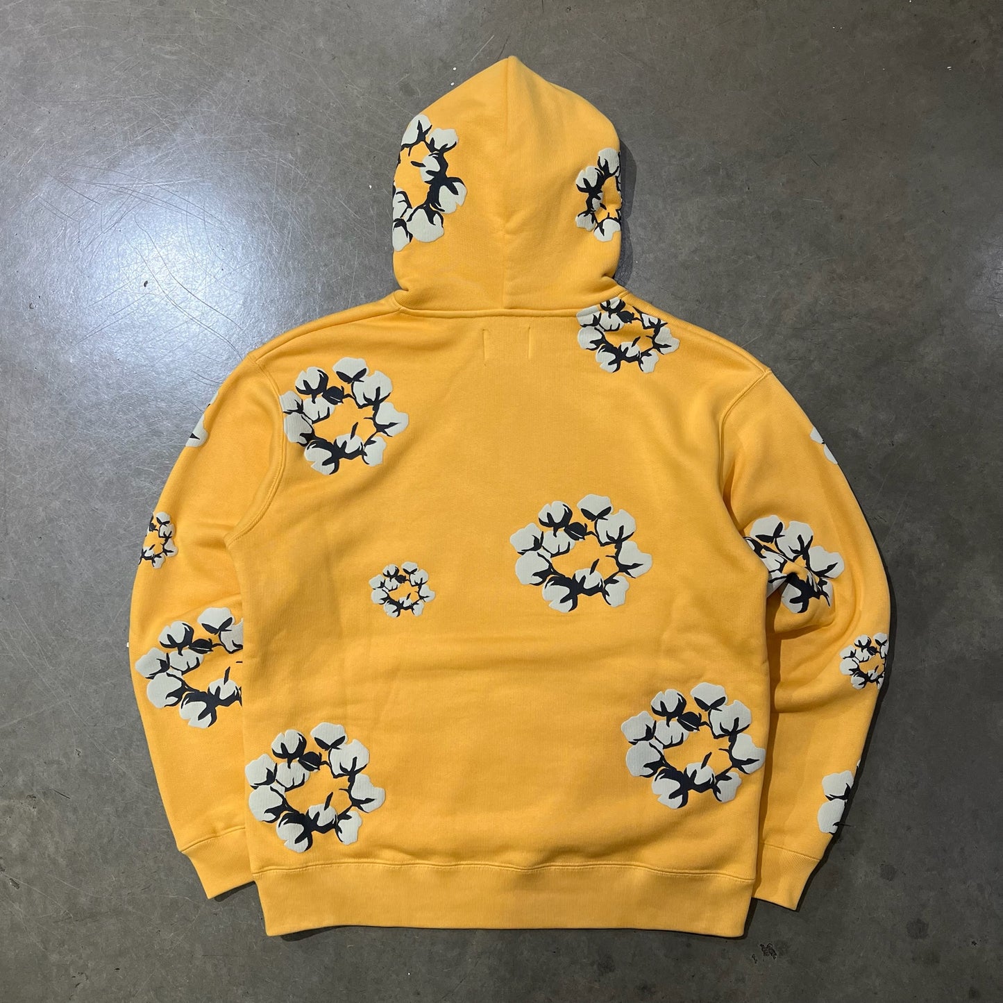 LARGE - Denim Tears x CPFM Cactus Tears Wreath Hoodie Yellow (Used)