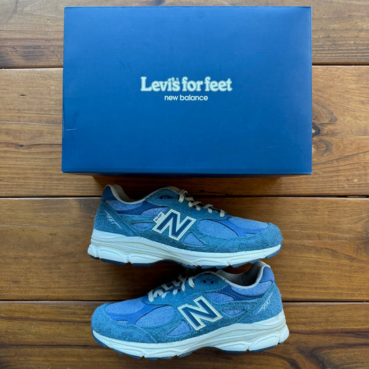 Size 10 - New Balance Levi's x 990v3 Made In USA 'Mallard Blue' (Used)