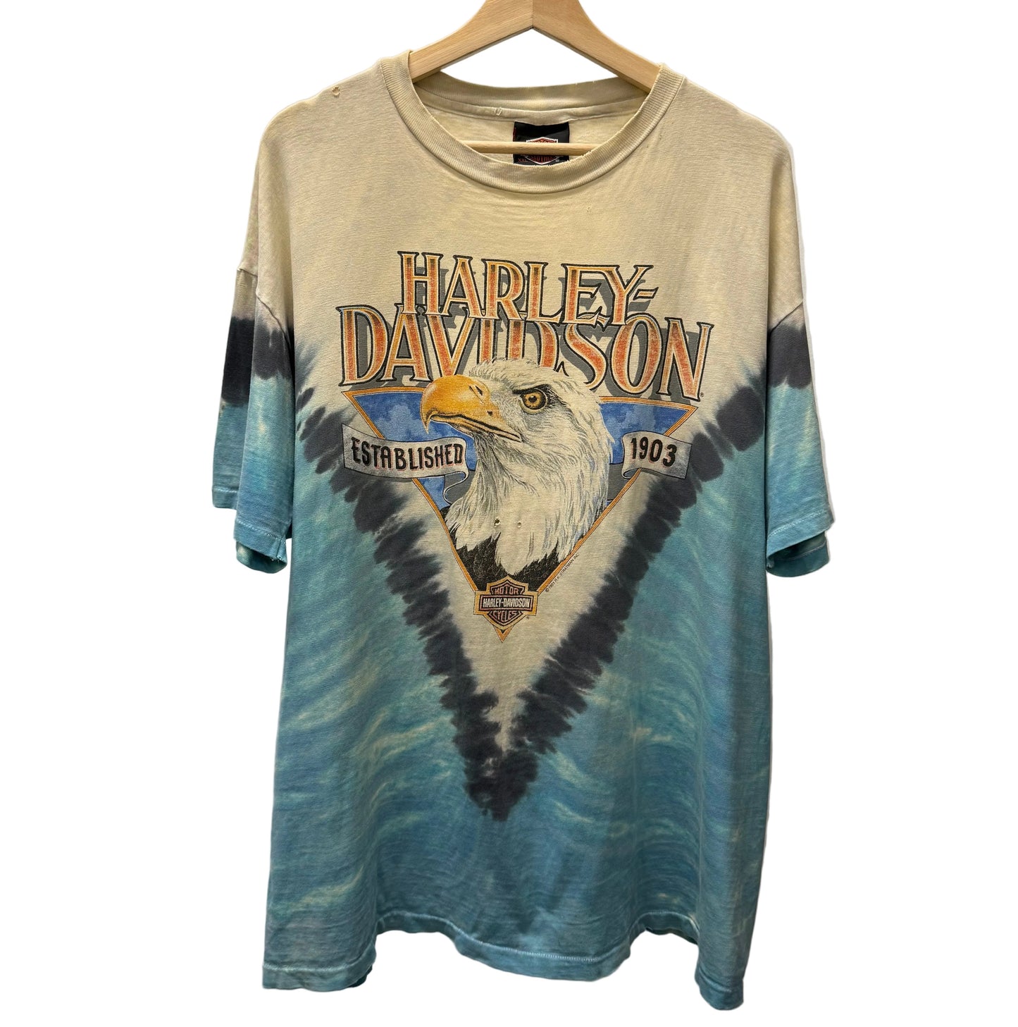 2XL - Vintage Harley Tie Dye Tee