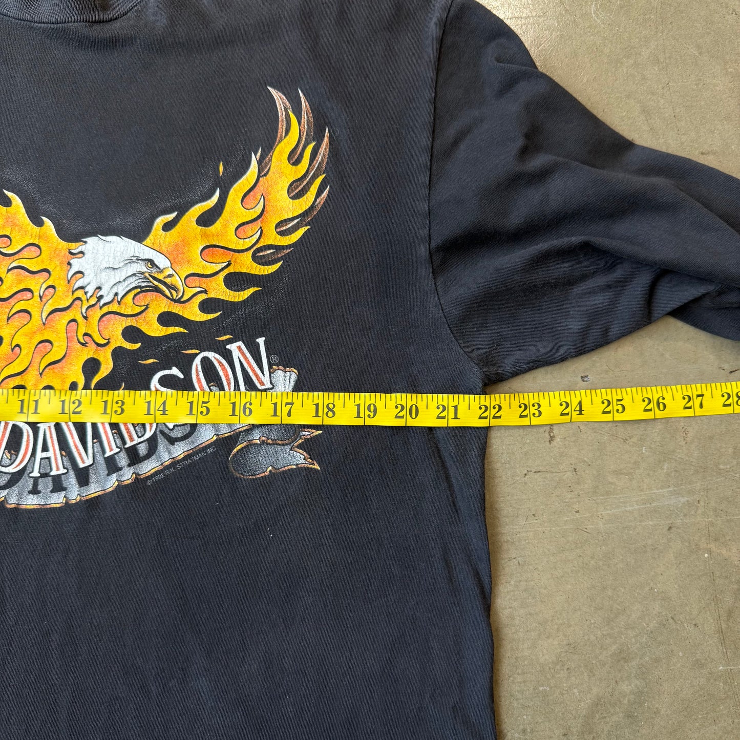 Grande - Camiseta de manga larga "Harley Flame" vintage