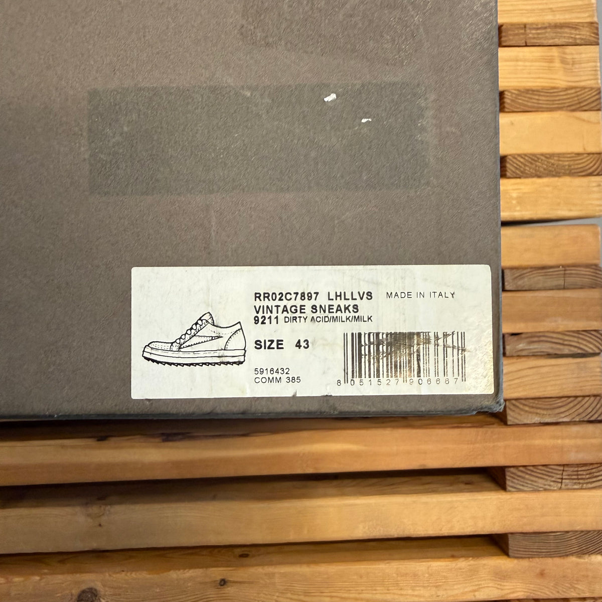 Rick Owens Vintage Sneaks 'Dirty Acid' (Used) - Size 43