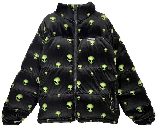 Vetements Extraterrestrial Velvet Puffer Jacket