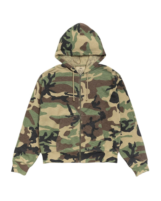 Large - Stussy Lightweight Thermal Hoodie 'Camo'