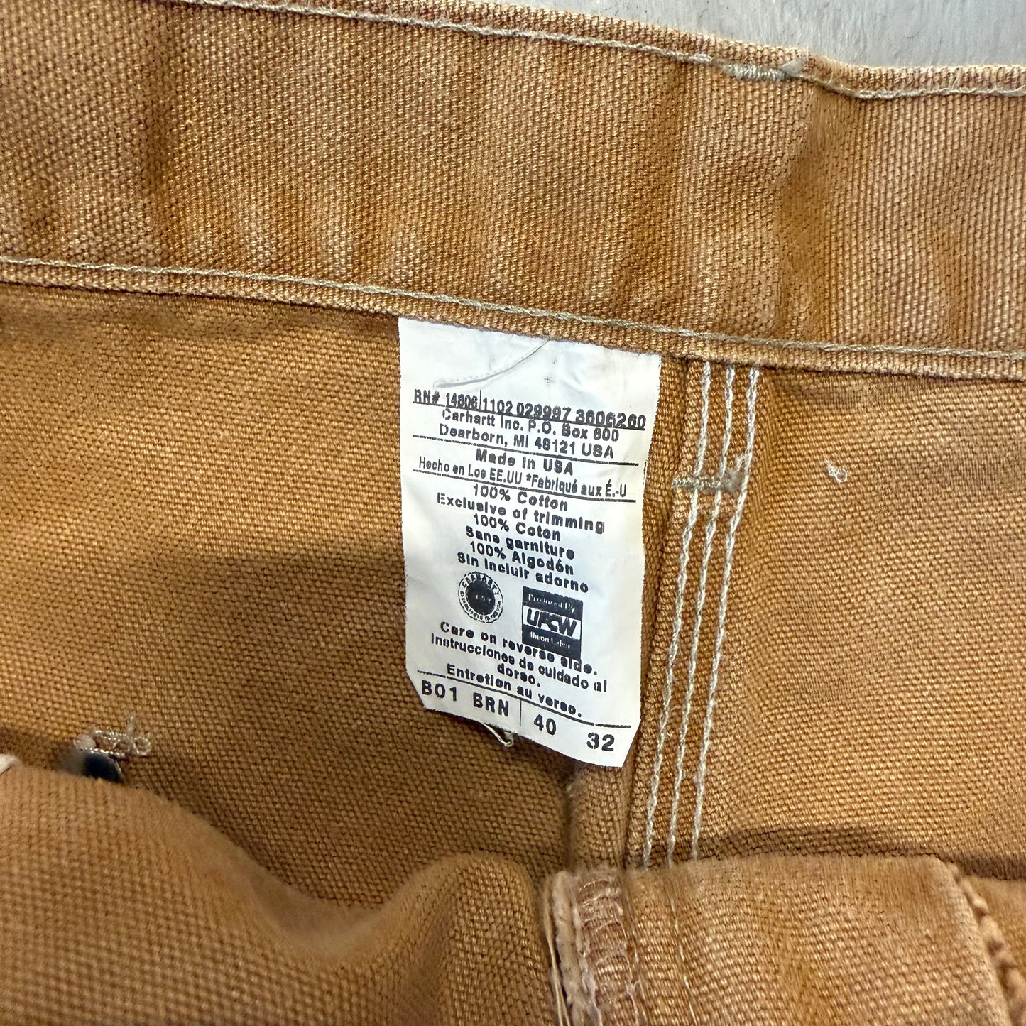 Size 40 - Vintage Carhartt Double Knee Cutoffs