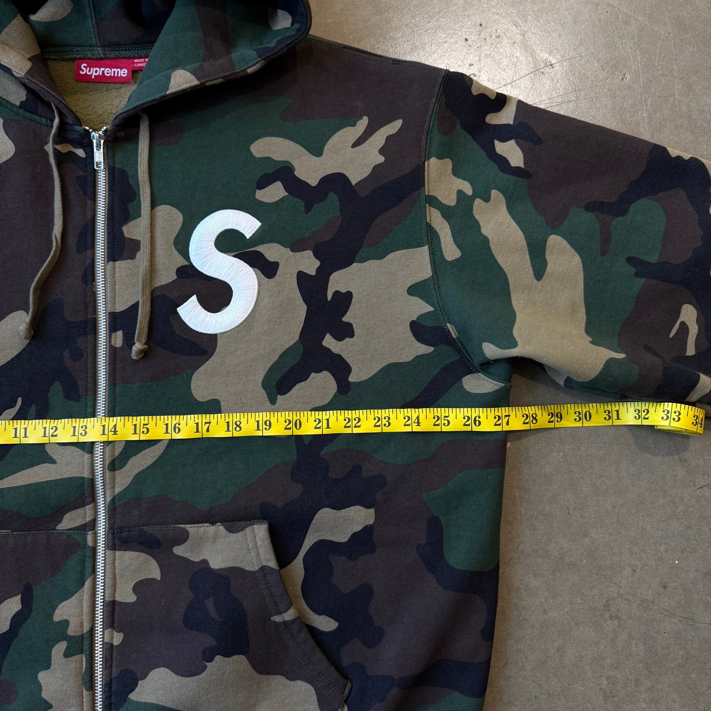 XL - Supreme S Logo Hoodie 'Camo'