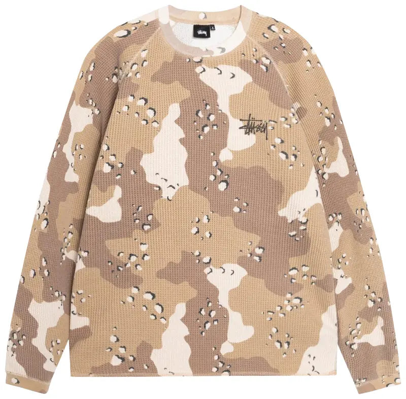 XL - Stussy Basic Raglan Thermal 'Desert Camo'