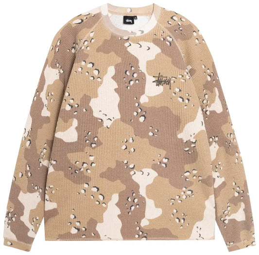 XL - Stussy Basic Raglan Thermal 'Desert Camo'
