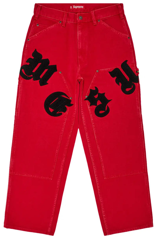 Supreme Old English Canvas Double Knee Painter Pant 'Red'