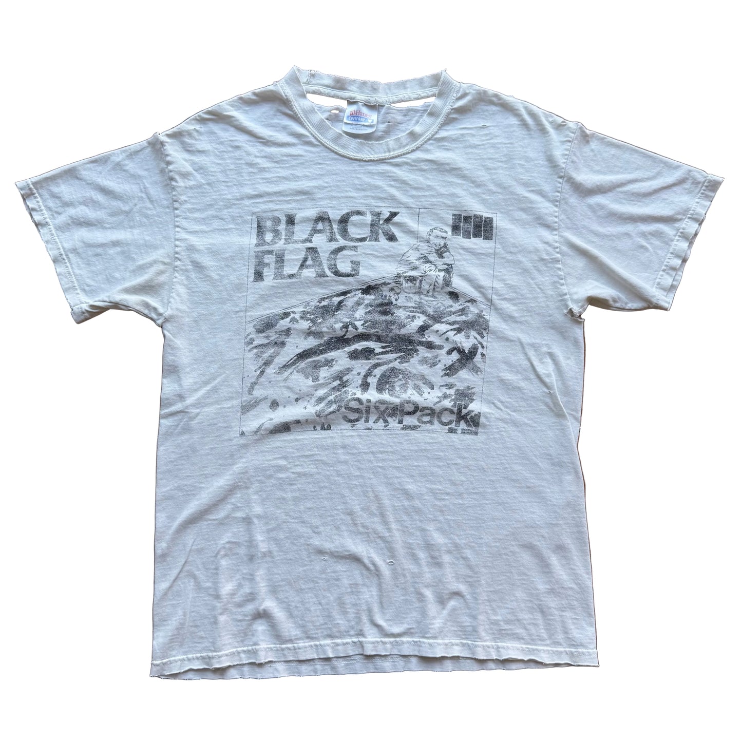Größe M – Vintage Black Flag Band-T-Shirt