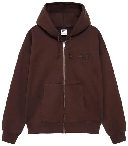 Stussy x Nike Stone Washed Fleece Zip Hoodie 'Dark Cinder'