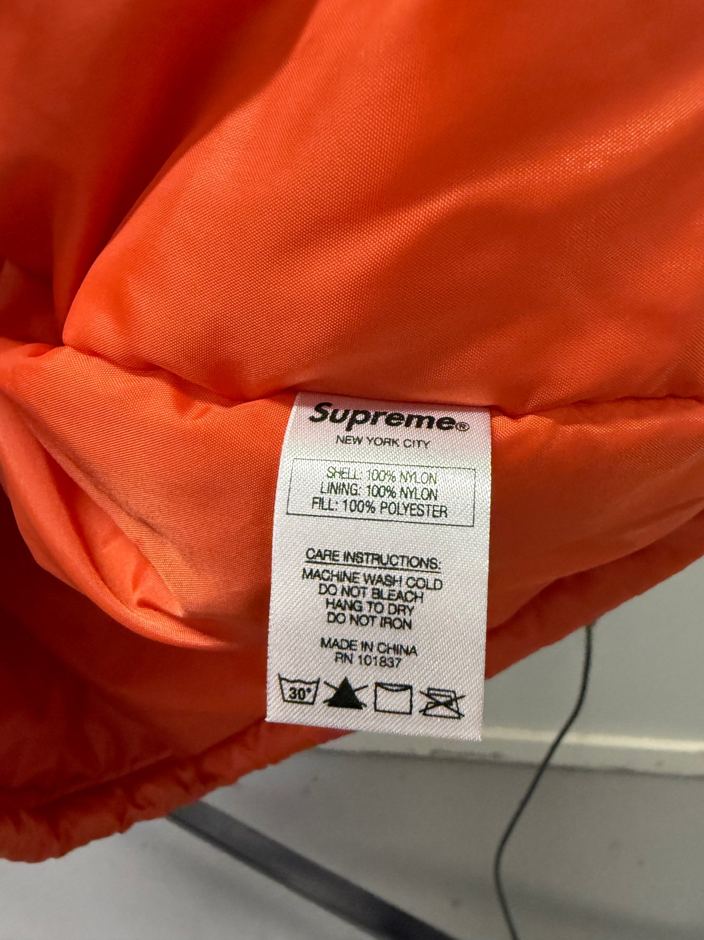 Large - Supreme Contrast Stitch Pullover 'Orange' (Pre-Owned)