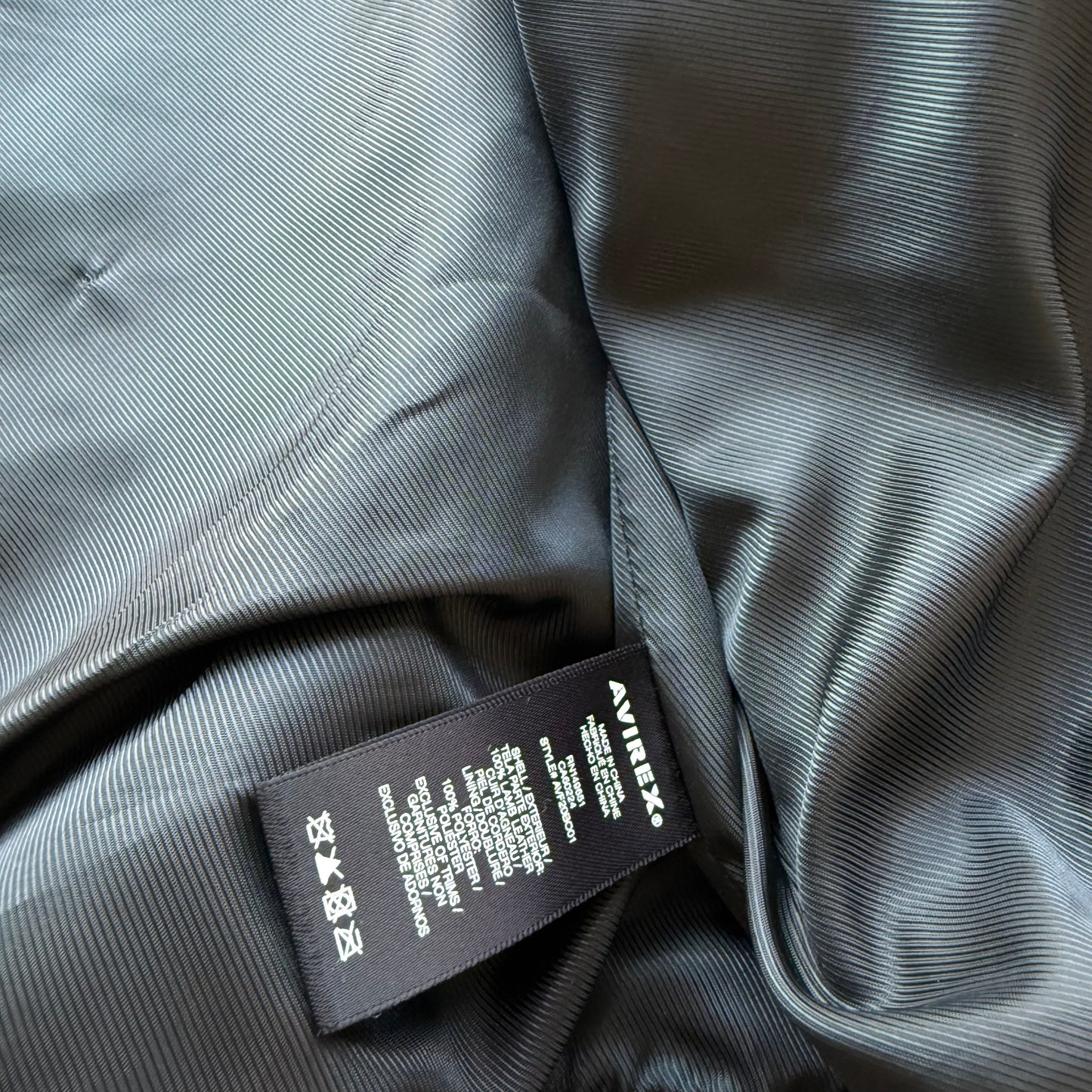 Mediana - Chaqueta de piel Avirex Icon Logo