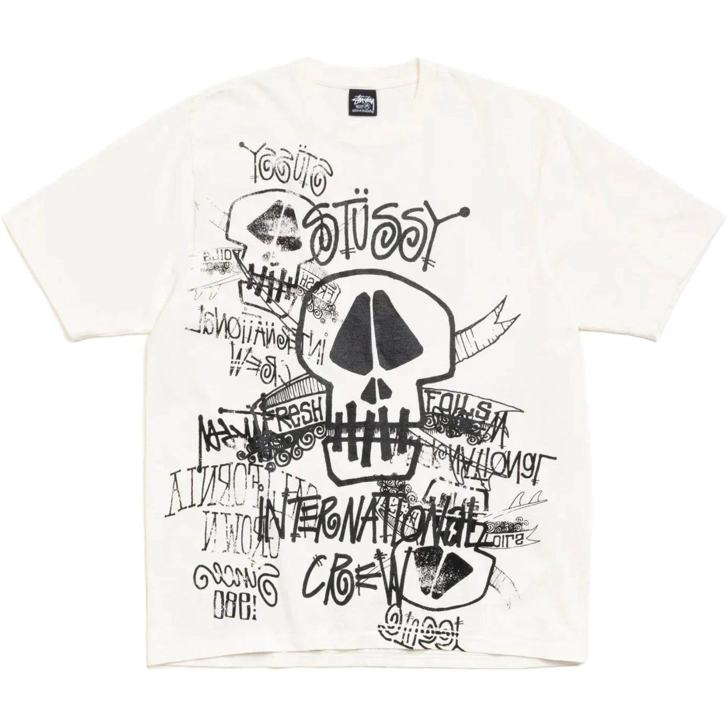 Stussy Skulls Pigment Dyed Tee 'Natural'