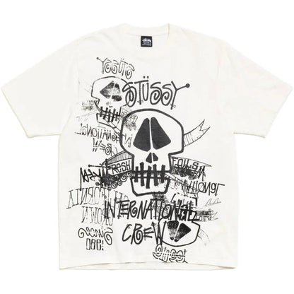 Stussy Skulls Pigment Dyed Tee 'Natural'