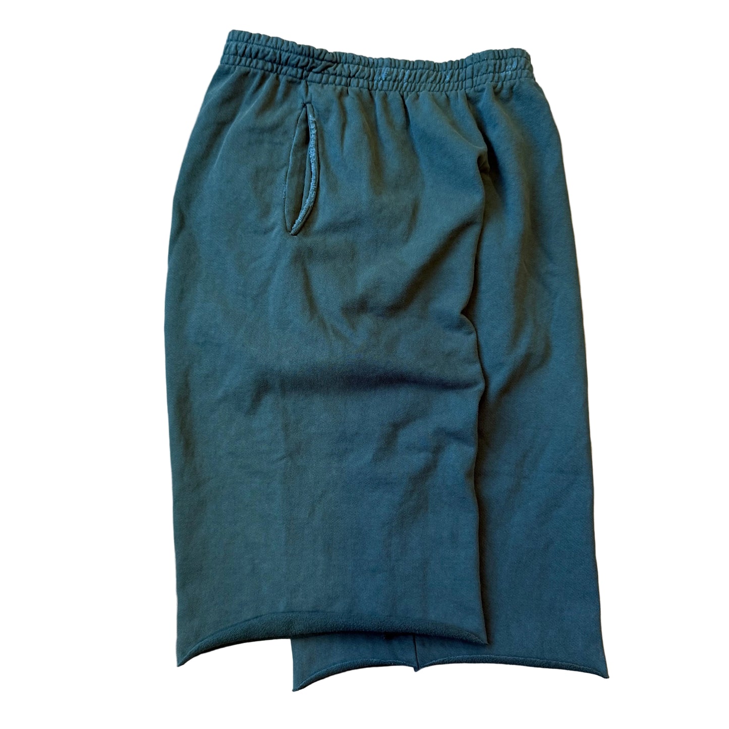 Large - LA Apparel 3/4 Sweatshort 'Ivy Green'