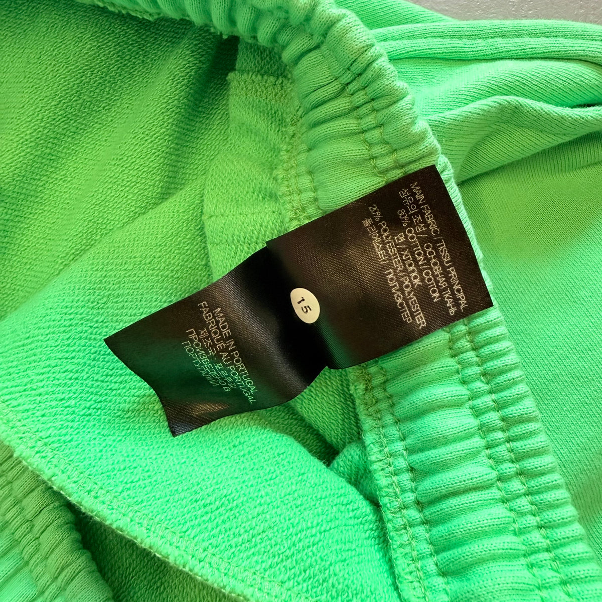 Large - Vetements Oval Logo Shorts 'Neon Green' (Pre-Owned)