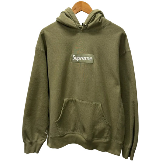 Large - Supreme Box Logo Hooded Sweatshirt - FW25 'Light Olive' (Pre-Owned)