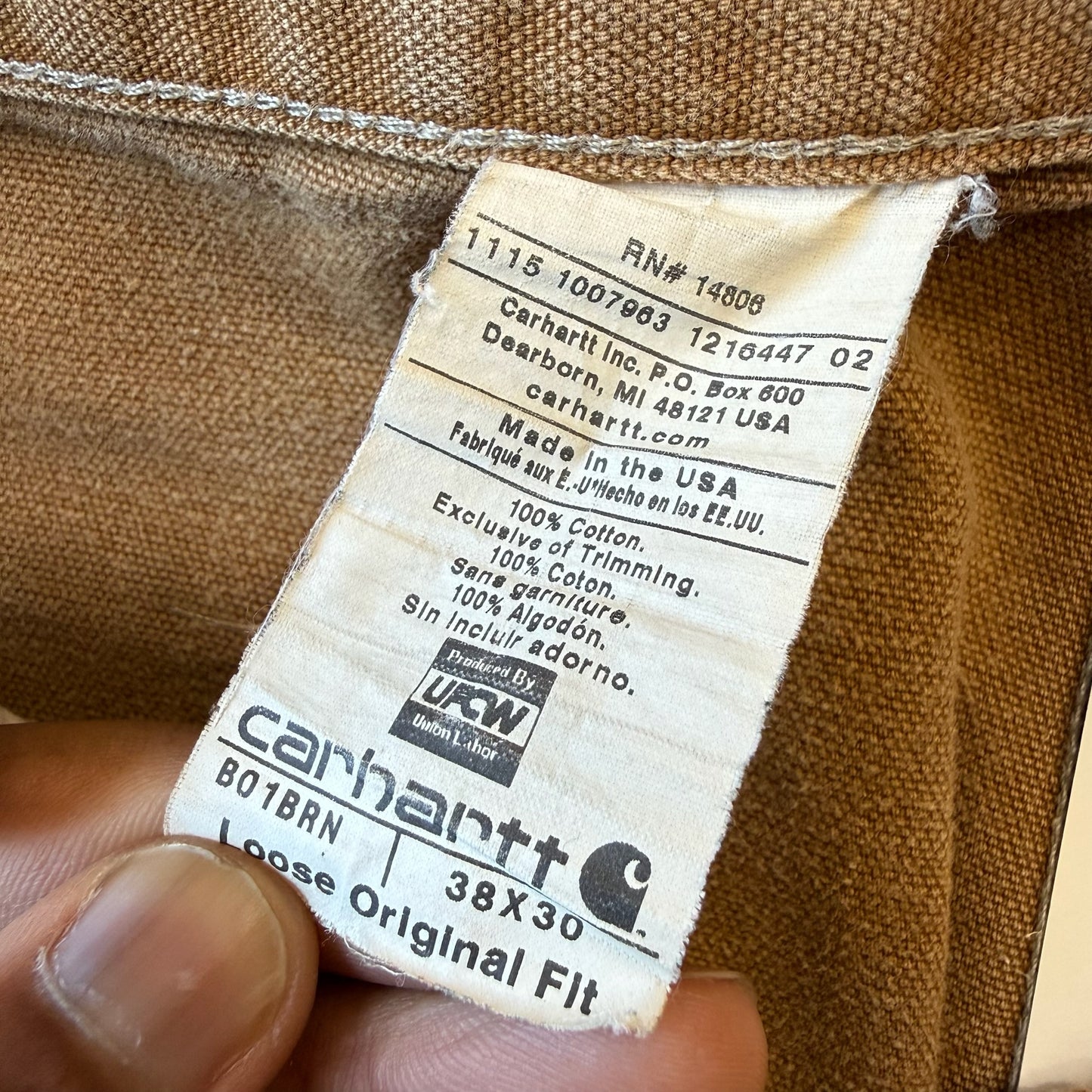 Size 38x30 - Vintage Carhartt Double Knee Pants