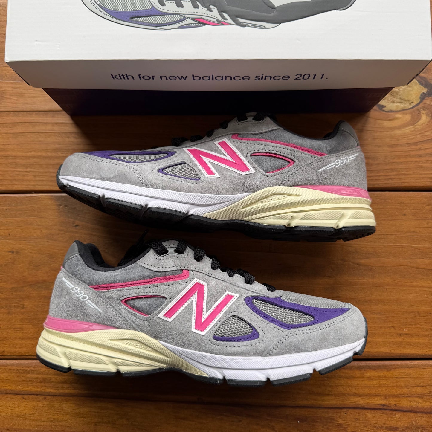 Größe 10.5 – New Balance Kith x United Arrows & Sons x 990v4 Made in USA (Gebraucht)