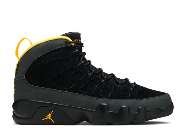 Talla 11.5 - Jordan 9 Retro 'Dark Charcoal University Gold' (Usado)
