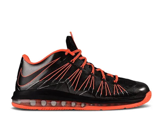 Size 10.5 - Air Max LeBron 10 Low 'Black Total Crimson' (Used)